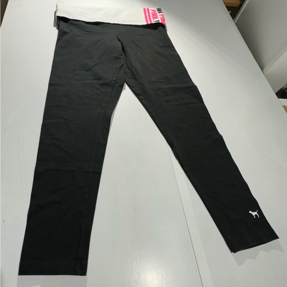 Pink Victoria’s Secret women’s size large yoga leggings with‎ roll down top - Picture 2 of 9